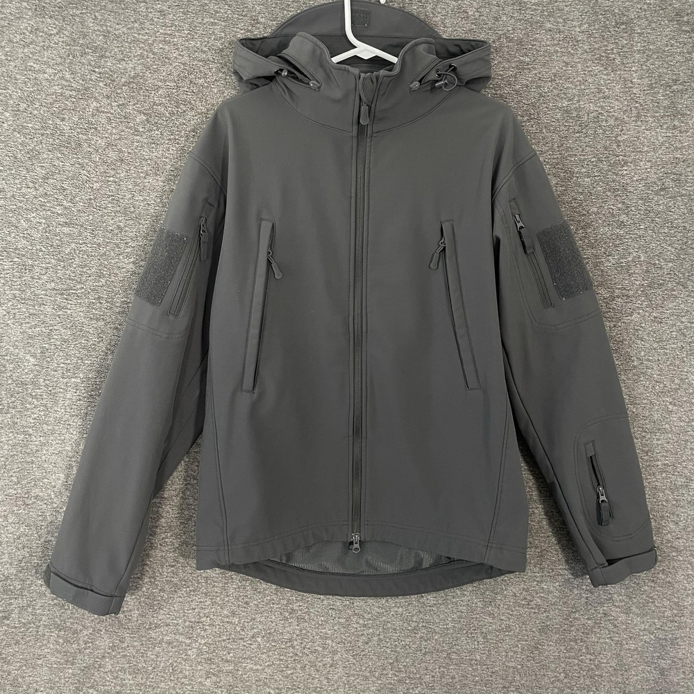 Condor Summit Jacket Mens Large Gray Softshell Full Zip Hooded Tactical Military